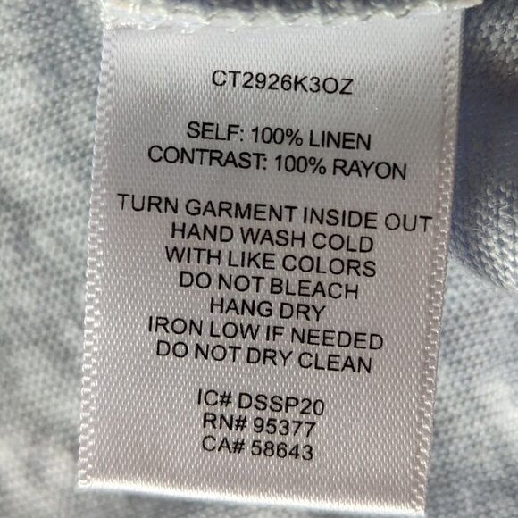 Lightweight Linen and Rayon Faux Layered Short Sleeved Top - Picture 9 of 10